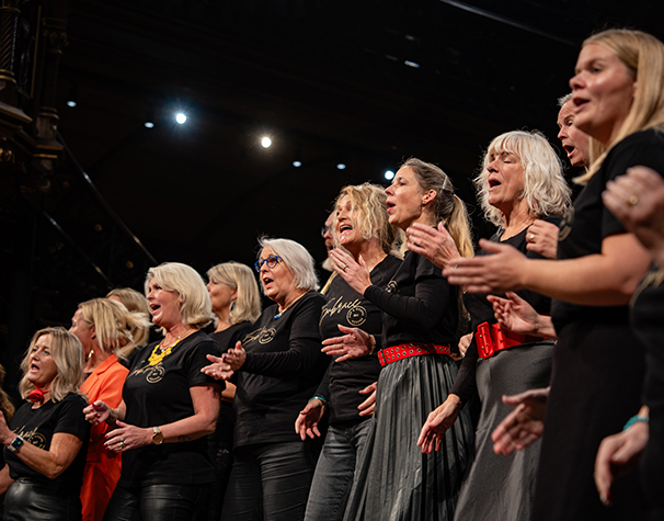 BILD FRÅN EN KONSERT UNDER LUND CHORAL FESTIVAL, KÖRMARATON, KÖREN EMBRACE, FOTO JONAS PERSSON